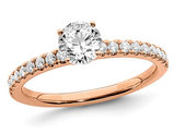 1/2 Carat (ctw Color SI1-SI2, G-H-I) Lab Grown Diamond Engagement Ring in 14K Rose Pink Gold